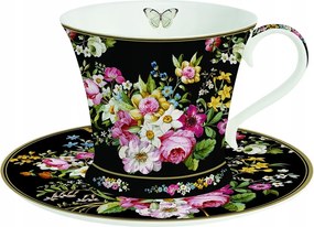 Porcelán Csillag Virág Mintás Csésze Alátéttel Blooming Kollekció