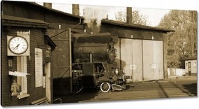 Festmények 115x55 Gőzmozdony Ol 49-69 Szépia