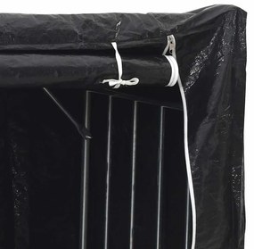 Tűzifa állvány esővédővel 100x40x200 cm Horganyzott acél