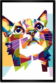 Poszterek keretben 40x60 Absztrakt macska