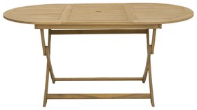 összecsukható tömör akácfa kerti asztal 160 x 85 x 75 cm