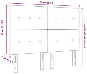 Fejtámla Gombos Rózsaszín 160 cm Bársony