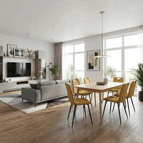 Sárga Szövet Étkezőszék DCL-V2017 YEL2