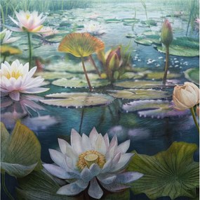 Dekoratív Fotótapéta Hálószoba Tó Virágok 250x250 Ragasztó