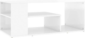 vidaXL fehér magasfényű szerelt fa dohányzóasztal 100 x 50 x 40 cm