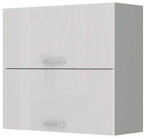 Felső konyhaszekrény Brunea 80 GU-72 2F (szürke + fényes fehér). 1024982