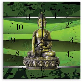 Gario Falióra Buddha zöldello növények között Méret: 80 x 80 cm