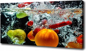 Vászonkép Gyümölcsök a víz alatt 100x70 cm