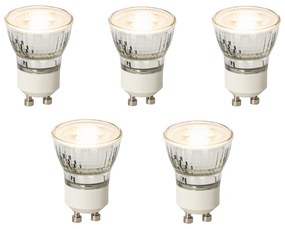 5 darabos szabályozható GU10 LED izzó szett 35 mm 3W 220 lm 2700K