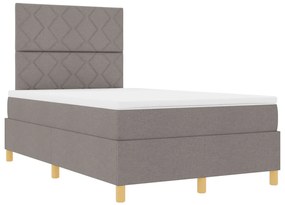 Box Spring Ágy Matraccal Taupe Kisméretű Dupla Szövet