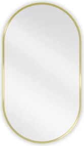 Mexen Loft ovális fürdőszobai tükör 80 x 45 cm, arany keret - 9851-080-045-000-50