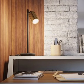 Sollux SL.1389 - Asztali lámpa WINX 1xGU10/10W/230V fekete/arany