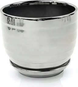 KerĂĄmia kaspĂł virĂĄgtartĂłval 16 cm ezĂŒst dekoratĂv