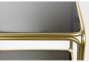 Fekete-aranyszínű fém könyvespolc 80x89x35 cm Liah – White Label