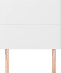 fehér műbőr fejtámla 80x5x118/128 cm