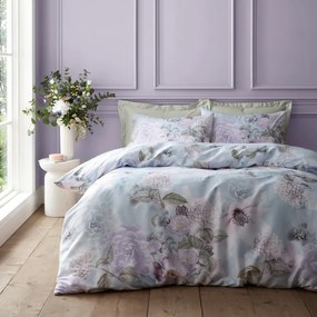 Világoskék egyszemélyes ágyneműhuzat 135x200 cm Floral Serenity – RHS