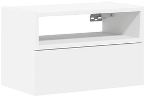 fehér falra szerelhető éjjeliszekrény 45 x 26 x 28,5 cm