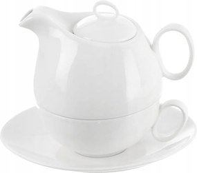 Teáskanna Teáskészlet Tea For One Porcelán Fehér Ajándék
