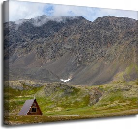Vászonkép Természet Házikó a hegyekben 50x40 cm