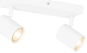 Modern mennyezeti lámpa fehér 2-lámpás állítható téglalap alakú - Jeana