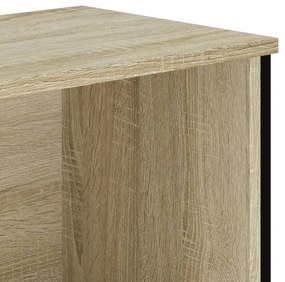 sonoma tölgy szerelt fa könyvespolc 80 x 31 x 137,5 cm