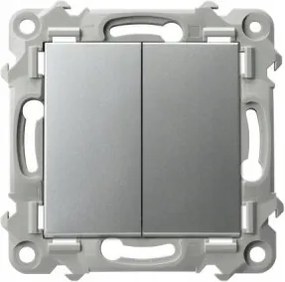 Lépcsőkapcsoló dupla ezüst Ospel Zafír LP-10Z/m/18