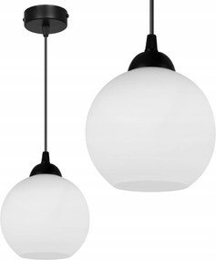 Mennyezeti Lámpa Lógó Csillár Egyetlen Üveg Gömb Fehér Loft Glamour