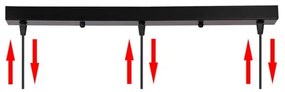 Fekete függőlámpa üveg búrával 14x70 cm Aspa – Candellux Lighting