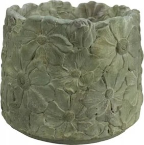 Fedél virágcserép cement beton terasz kert H16