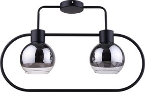 SIGMA LIGHTING 31889 LINDA Vintage Mennyezeti Lámpák Fekete, Átlátszó, Ezüst E27 IP20