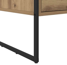 vidaXL Dohányzóasztal fiókkal Művészi tölgy 100 x 46 x 40 cm Faanyag