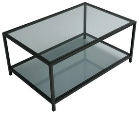 Astro Black dohányzóasztal sötét üveggel