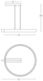 Zambelis 22011 - LED Dimmelhető csillár zsinóron LED/41W/230V