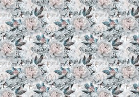 Fotótapéta Bazsarózsa és hortenzia vinil 416x290 virágok a hálószobába +ragasztó