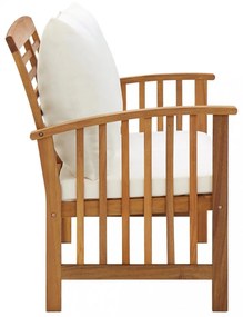 tömör akácfa kerti pad párnákkal 119 cm