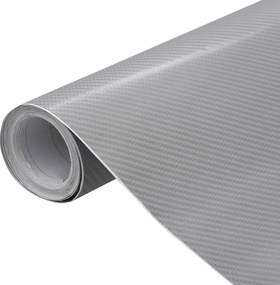 vidaXL 2 darab 4D-s ezüstszínű autófólia 100 x 150 cm + 50 x 150 cm