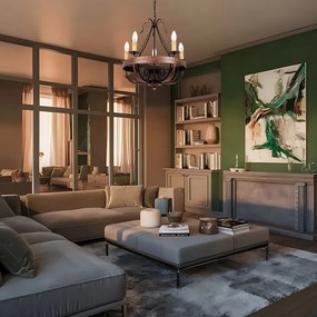 Csillár láncon LOARA 5xE14/60W/230V