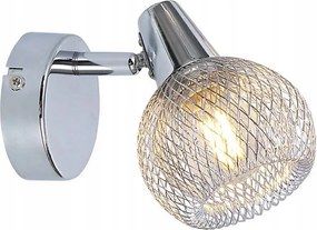 Reality Loretto Fali Lámpa, Króm Fém, 1xE14 40W, Ipari Stílusú, IP20