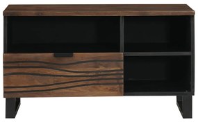 TV szekrény - 80x33.5x46 cm, tömör fa és mérnöki fa alapanyagból készült.