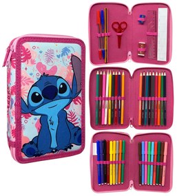 Disney Lilo és Stitch, A csillagkutya Pink Wave tolltartó töltött 3 emeletes