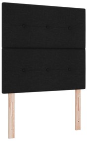 Box Spring Ágy Matraccal Fekete 120x200 cm Szövet