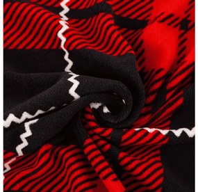 Mikroszálas ágyneműhuzat + lepedő készlet 90x200 cm ALBURY piros, egyszemélyes