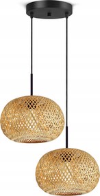 Mennyezeti Lámpa Függő Bambusz Fonott Boho Természetes 580-EZ2 Led E27