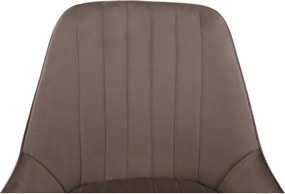 Étkezőszék, szürkésbarna Taupe/gold króm-arany, PERLIA