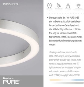 Paul Neuhaus modern mennyezeti lámpa pure-lines eloxált alumínium pln6309-95
