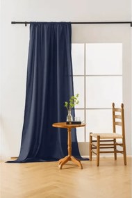 Függöny OXFORD LIGHT 140x270 cm, sötétkék Felfüggesztés: Hullámos sínszalag