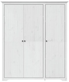 BODO fehér tömör fenyőfa ruhásszekrény 146x53,5x173 cm
