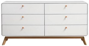 Fehér alacsony komód 150x74 cm Caitlin – Støraa
