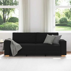 vidaXL 3 személyes, fekete szövetkanapé 180 cm
