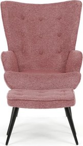 Relaxációs fotel, rózsaszín, bársony kárpit, AK-303 PINK2
